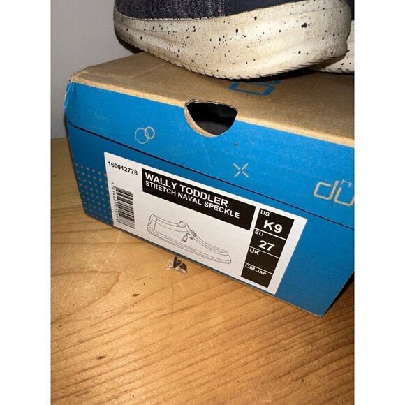 Hey Dude Wally Toddler Stretch Naval Speckle Size 9 Boys - Picture 6 of 6